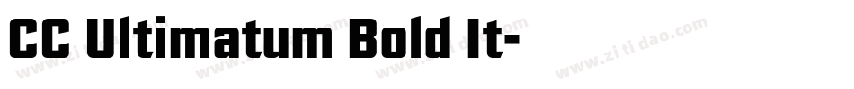CC Ultimatum Bold It字体转换